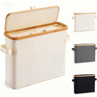 Dirty clothes basket Bedroom with inner bag with lid Folding bamboo and wood dirty clothes storage basket Bathroom dirty clothes basket Clothes