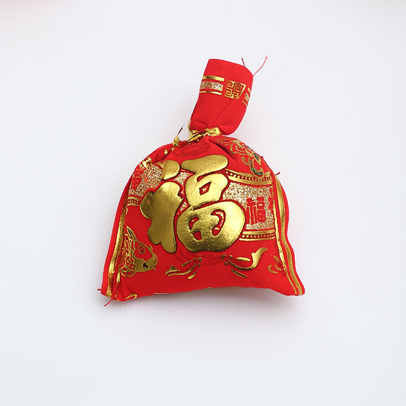 Fiesta de Año Nuevo Colgante Bolsa de bendición decoración Linterna Roja Liuzhou Boat Colgante Accesorios de caja de flores de oro Decoración