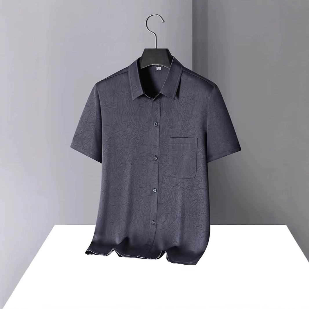 Мужские костюмы среднего и пожилого возраста, летняя одежда с короткими рукавами, модная свободная одежда для папы большого размера, летняя одежда 2025, тонкая мужская одежда
