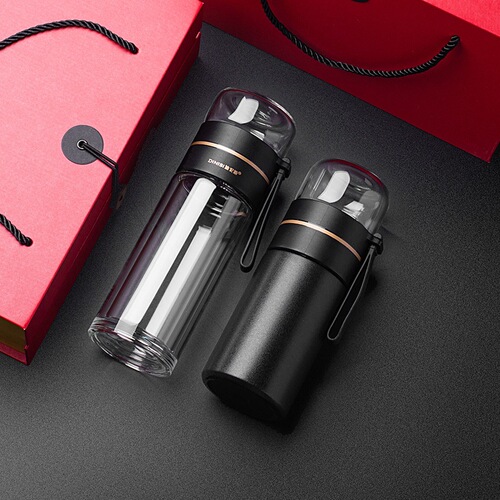 Tea Water Separation Insulated Cup Gift Box Set 316 Stainless Steel Men's Business Gift Cup Portable Tea Infuser Cup 