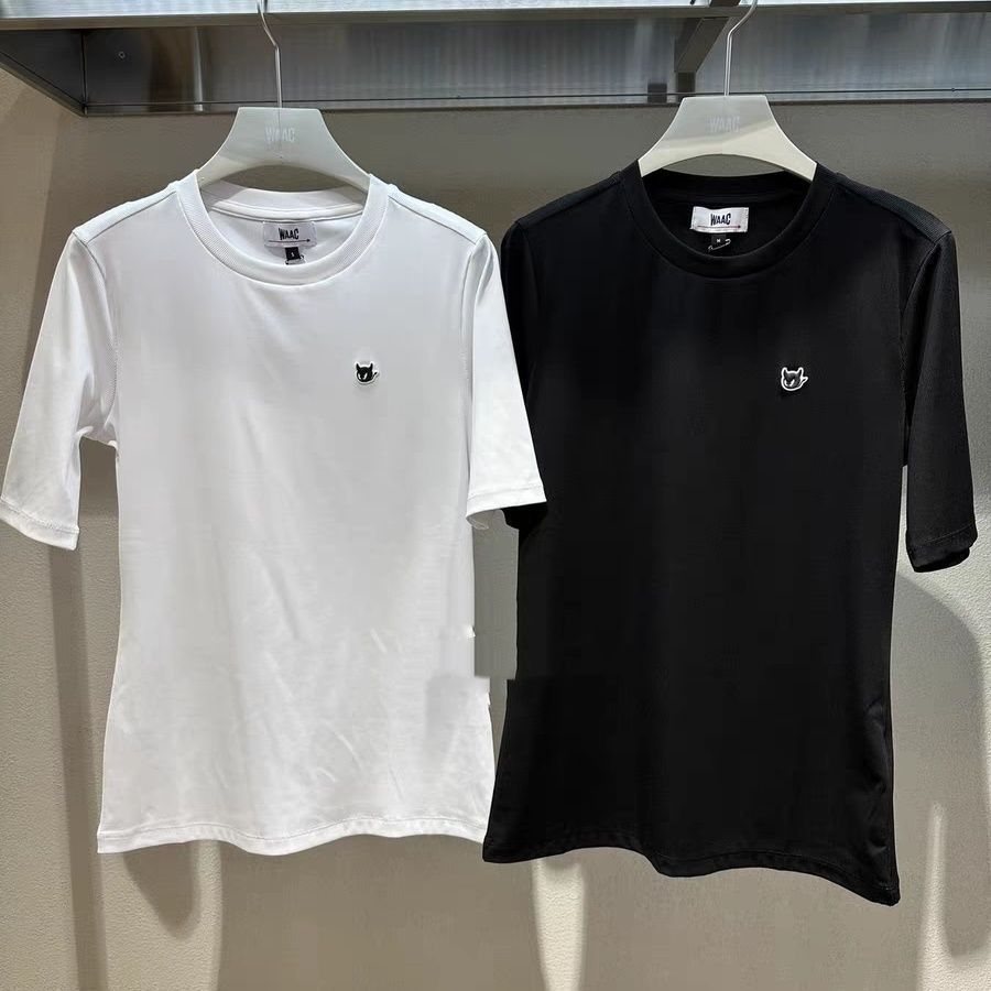 25 Korean Golf Wear Spring Women's Round Neck Logo Short Sleeve All-Match Sports T-Shirt