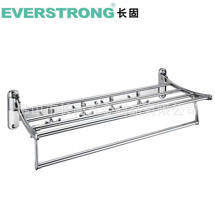 Supply ST-V1076 folding bright chrome towel rack movable bath towel bathroom clothes hook kitchen and bathroom hardware