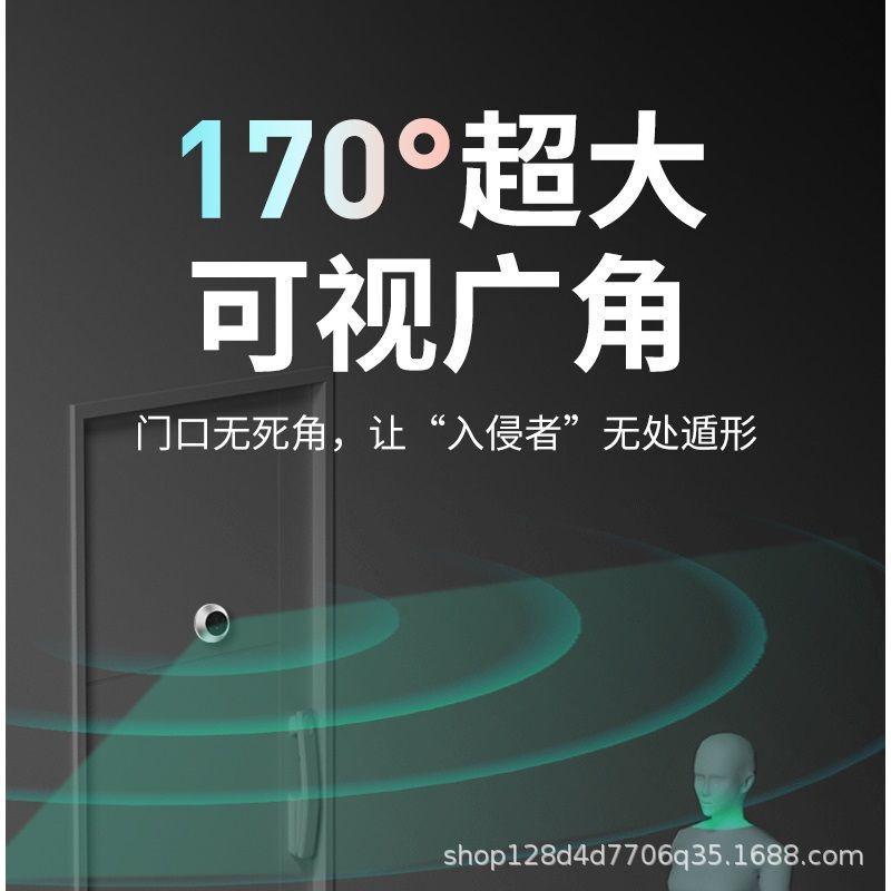 外贸爆款涂鸦智能wifi猫眼门铃MINI猫头智能无线可视对讲侦测夜视|undefined