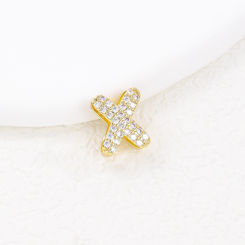 2g Weight Pendant Jewelry Making Type Zircon Inlay Material Charms, Necklace Classification 1 Piece Quantity Copper Material Letter, Word Pattern All Seasons Season Cute, Classic Style Style 1 Piece Copper Zircon Letter Word Pendant Charms Necklace 26
