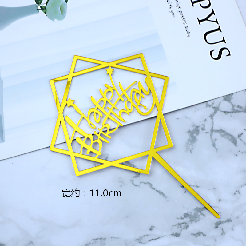 Copyright acrílico pastel decoración ins estilo creativo AMOR Feliz cumpleaños postre de mesa