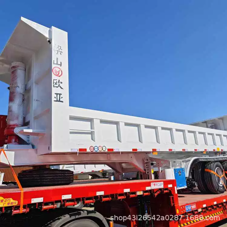 Песчано-гравийный легкий задний самосвальный полуприцеп, стандартный кузов с прямым верхом, сертификация предприятия