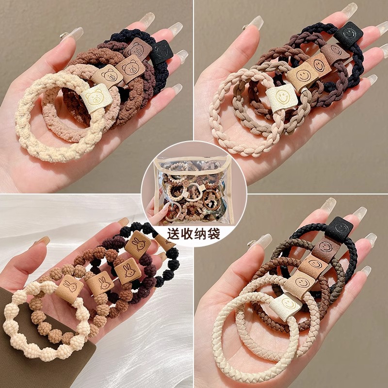 Banda de goma para mujer, sentido de alta calidad, cuerda para la cabeza de verano, 2025, nuevo lazo para el cabello de alta gama, tocado para niñas, cuerda para el cabello, funda de cuero para adultos