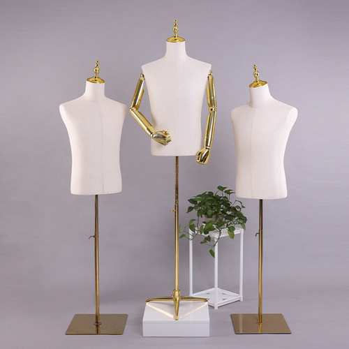 Mannequin half-body stand, props for high-end clothing store, suit and evening gown display window, dummy human stand, showcase rack