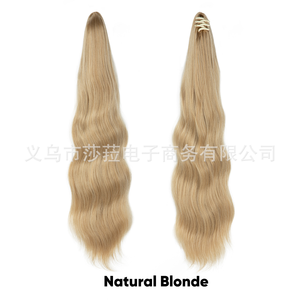 Pelucas de cola de caballo estilo europeo y americano para mujer, cabello sintético largo y rizado, cola de caballo alta con clip de garra naturalmente esponjosa, directamente del fabricante.