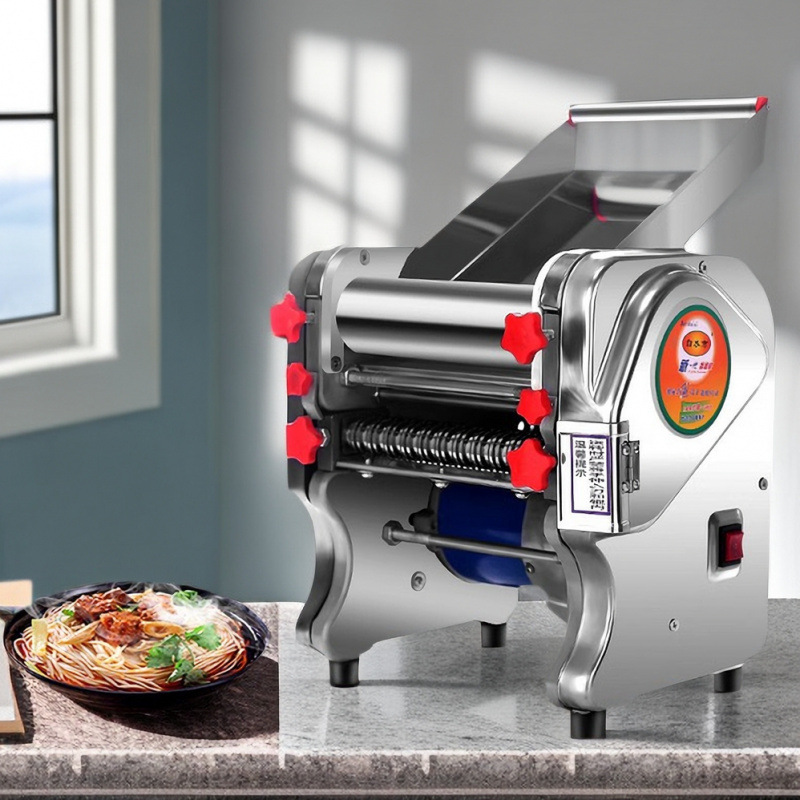 Prensa de fideos doméstica de acero inoxidable multifuncional comercial de cocina de grano de cocina eléctrica pequeña fábrica de fideos al vapor al por mayor