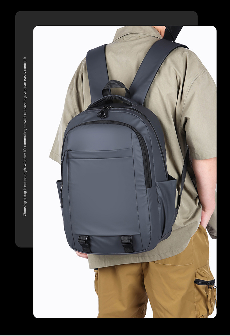 Cross-border wholesale commuting computer bags, large-capacity simple schoolbags for junior and senior high school students, foreign trade backpacks for men, Korean version business Item Picture