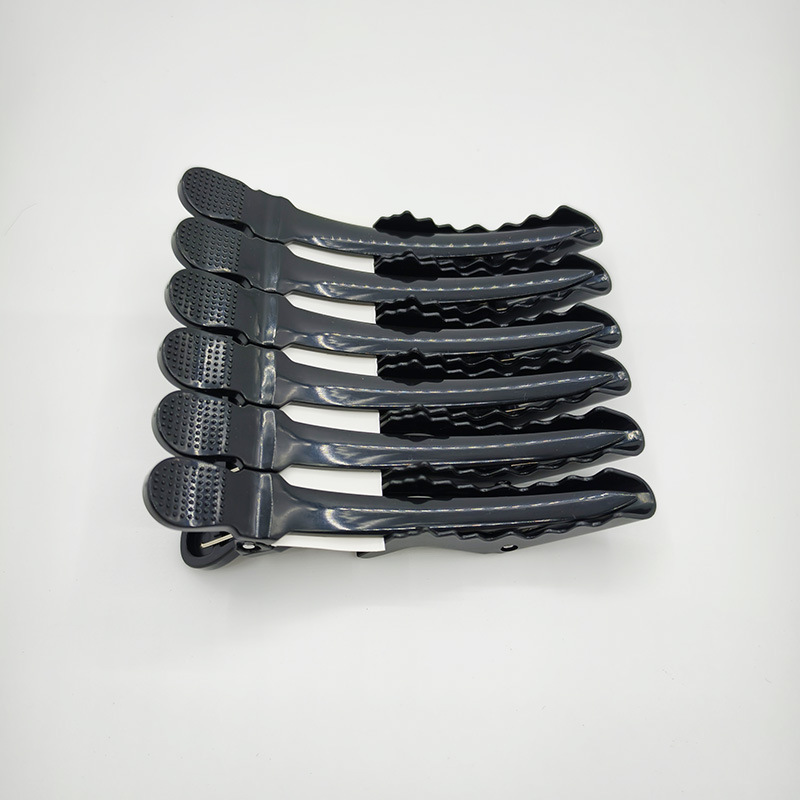 Pince crocodile noire en plastique de style coréen, outil spécial coiffeur pour coloration et permanente, pince bec de canard_voghion.com