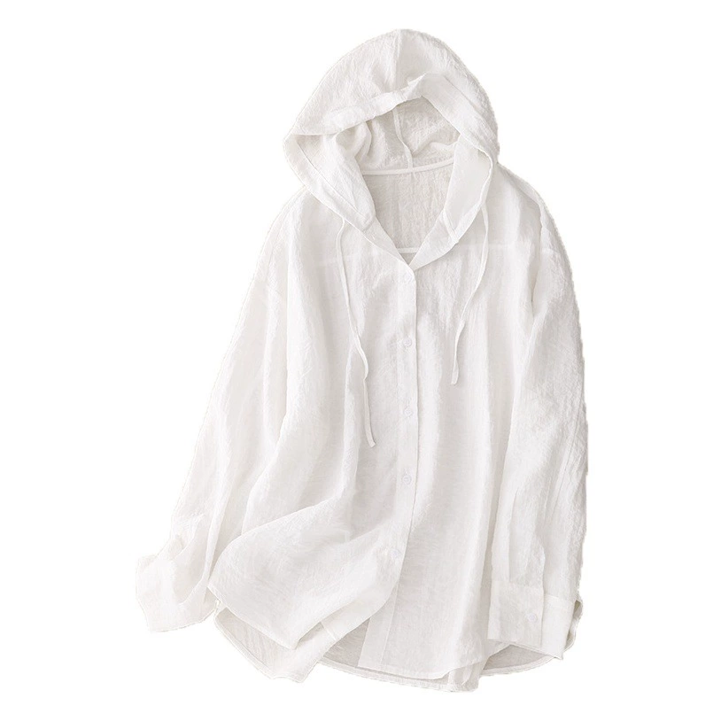 3-цветная солнцезащитная одежда с капюшоном и длинными рукавами, рубашка с кондиционером, женская тонкая свободная куртка, новинка лета 2025 года, повседневный топ