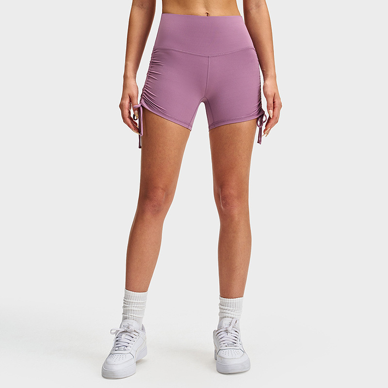 Shorts Deportivos Ajustados para Mujer INFLACHI, Shorts de Ciclismo con Cordón Ajustable y Sensación de Desnudez, Shorts de Yoga Lulu de Cintura Alta y Efecto Levanta Glúteos