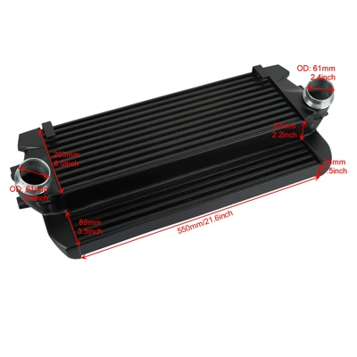 Car Intercooler Suitable for Bmw N55 F10 F11 F02 F06 535I 640I 740I Radiator (car radiator) - black