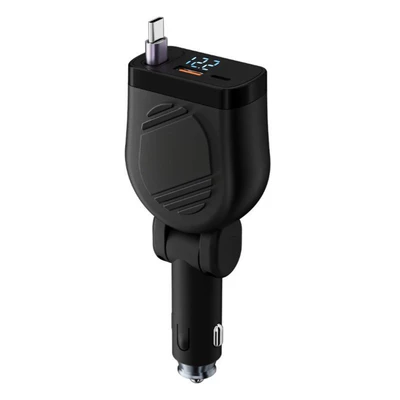 Car Charger Manufacturer Direct Sales 120W Four-In-One Cigarette Lighter Adapter Yuxinyuan Super Fast Charging Car Charger with Retractable Cable (Mobil şarj cihazları) - ty-xy120wlx