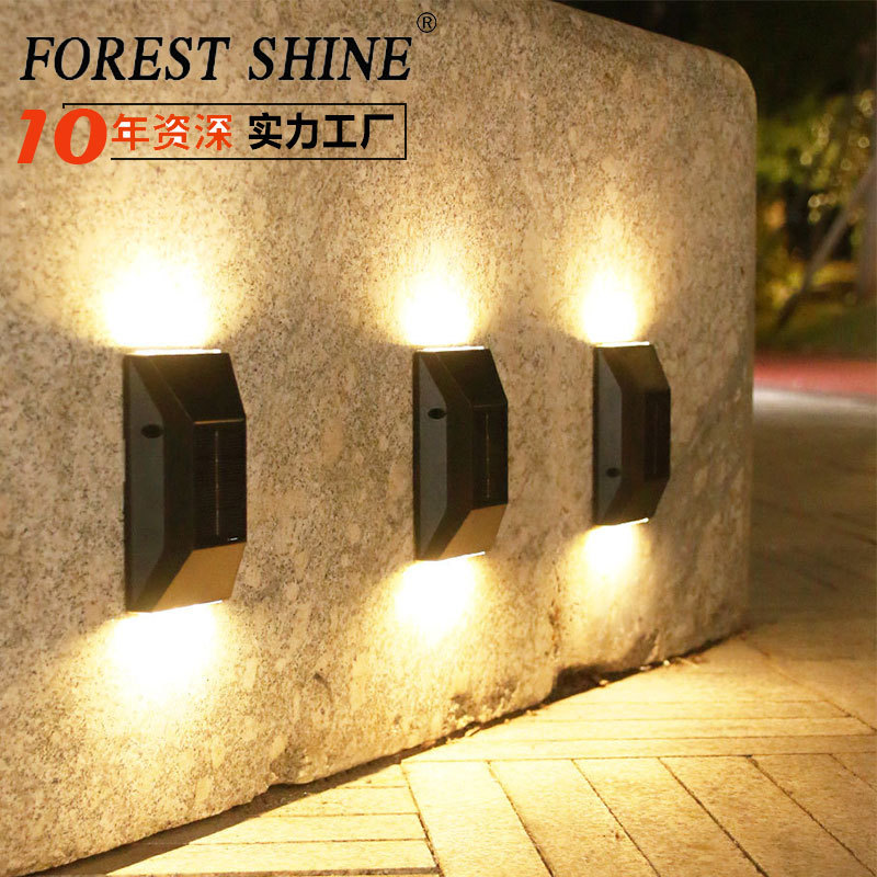 Lámpara solar al aire libre hogar jardín lámpara Cableado-libre al aire libre de dos vías lámpara de pared Villa nueva rural lámpara de pared cuadrada