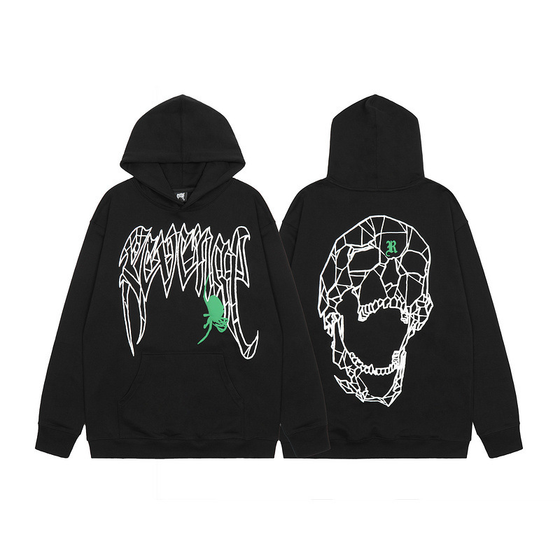 REVENGE Rapper King Von Bone Spider Halloween Limited Stereo Skull Sweater Hoodie