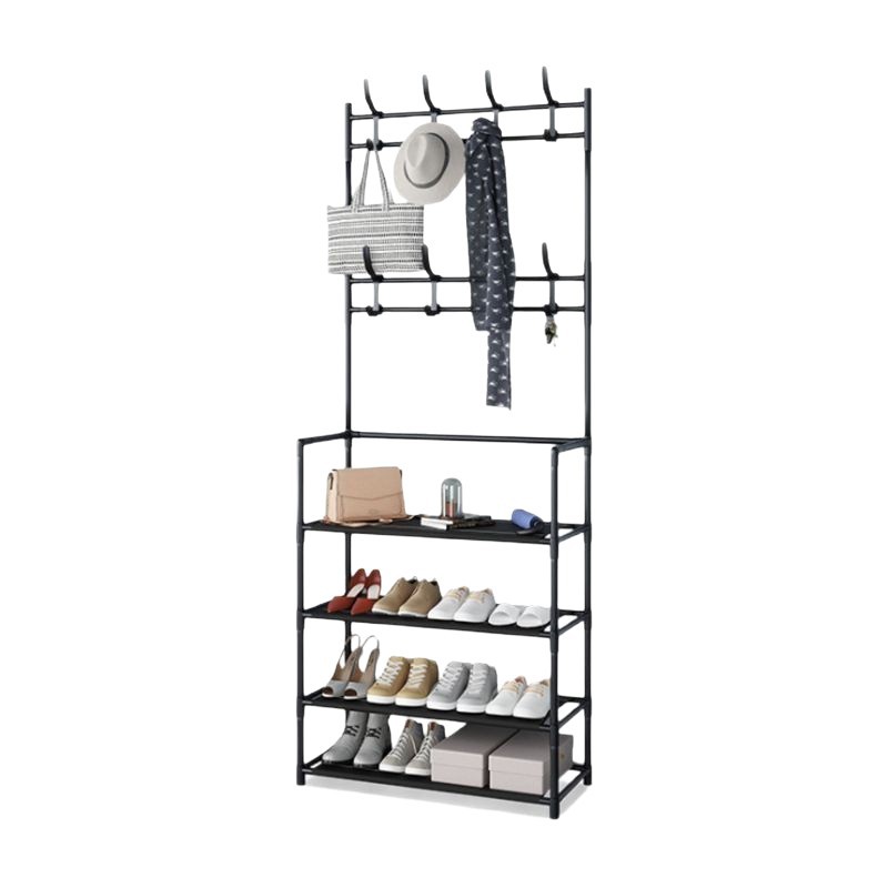 TEMU explosión en el punto de venta colgante de ropa dormitorio piso multifuncional percha de ropa puerta de ensamblaje casero percha de zapatos image 5