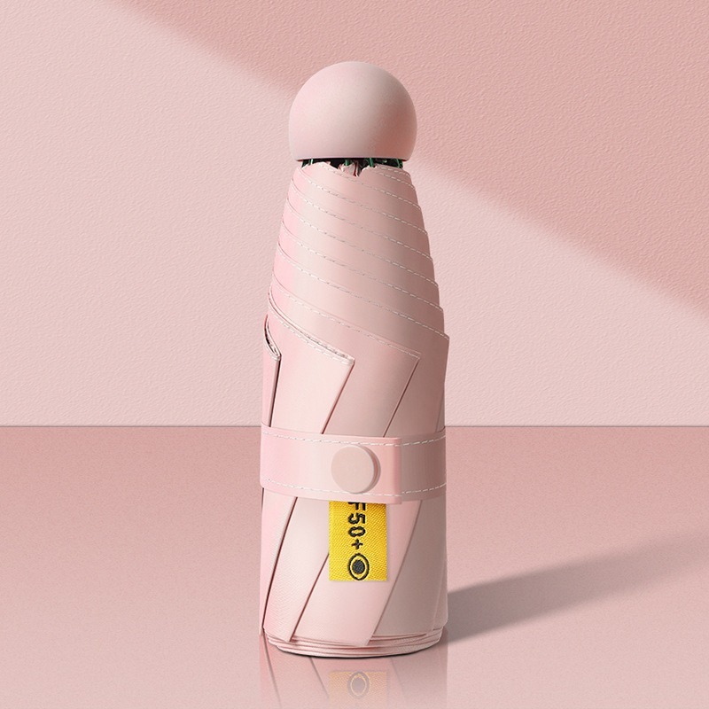 女性用日傘、女性用日焼け止め、コンパクトでポータブルな日傘、晴雨兼用カプセル、小さな新鮮なビニール日傘|undefined