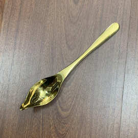 304不锈钢裱花勺DIY蛋糕裱花装饰滤勺酒店家用酱汁勺子长柄小嘴勺