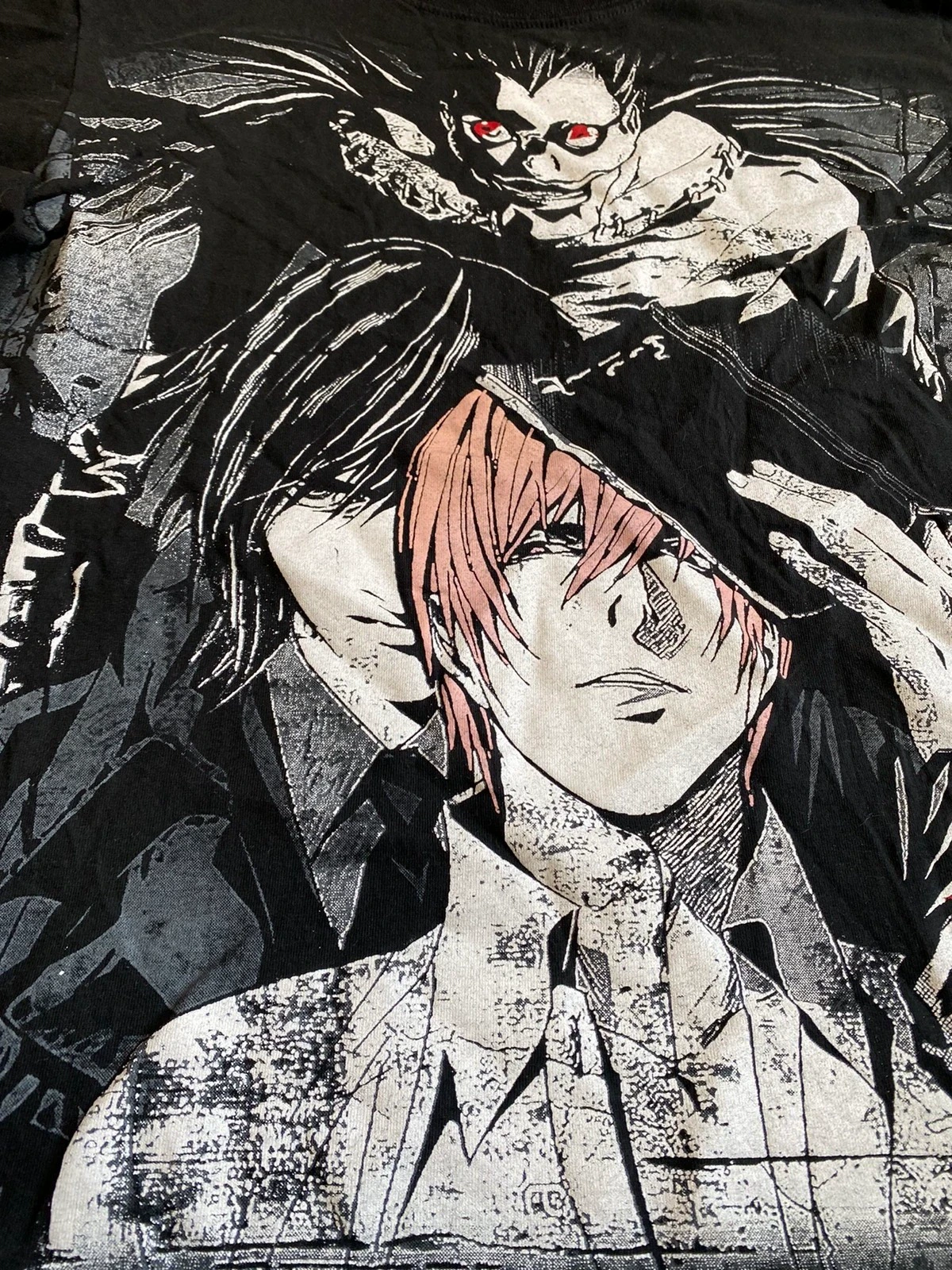 Death Note Y2K style short sleeves90s死亡笔记叶鸟新义短袖T恤