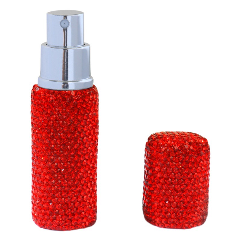 10ml perfume incrustado en diamante sub-botella palillos botella de llenado inferior portátil de viaje sub-contenedor botella de spray de maquillaje al por mayor