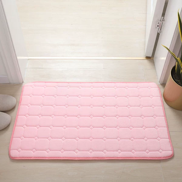 粉 embroidered door pad-pink