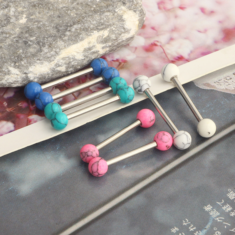 Labret piercing jewelry detail image