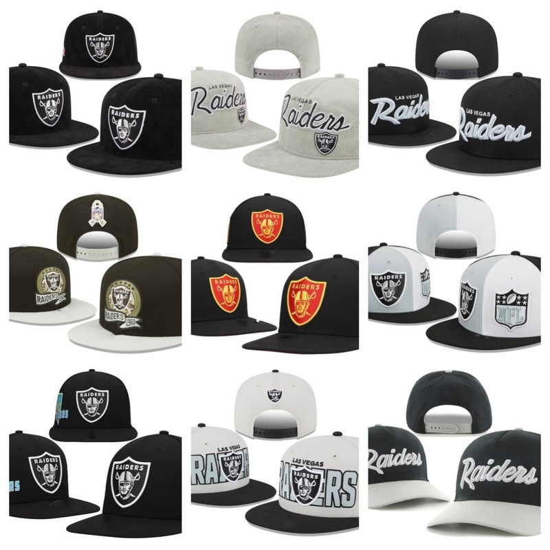 【Oakland Raiders】突击者橄榄球队联赛帽 遮阳平檐帽鸭舌棒球帽|undefined