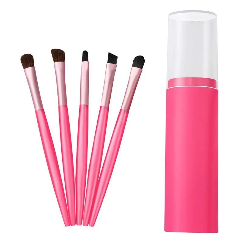 Venta Directa de fábrica 5 pelo de caballo barril cepillo conjunto maquillaje herramientas especiales ojo maquillaje cepillo conjunto