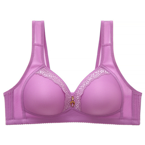 Middle-aged and elderly aunts large size thin section without steel ring adjustment mother push-up non-magnetic underwear fat MM bra