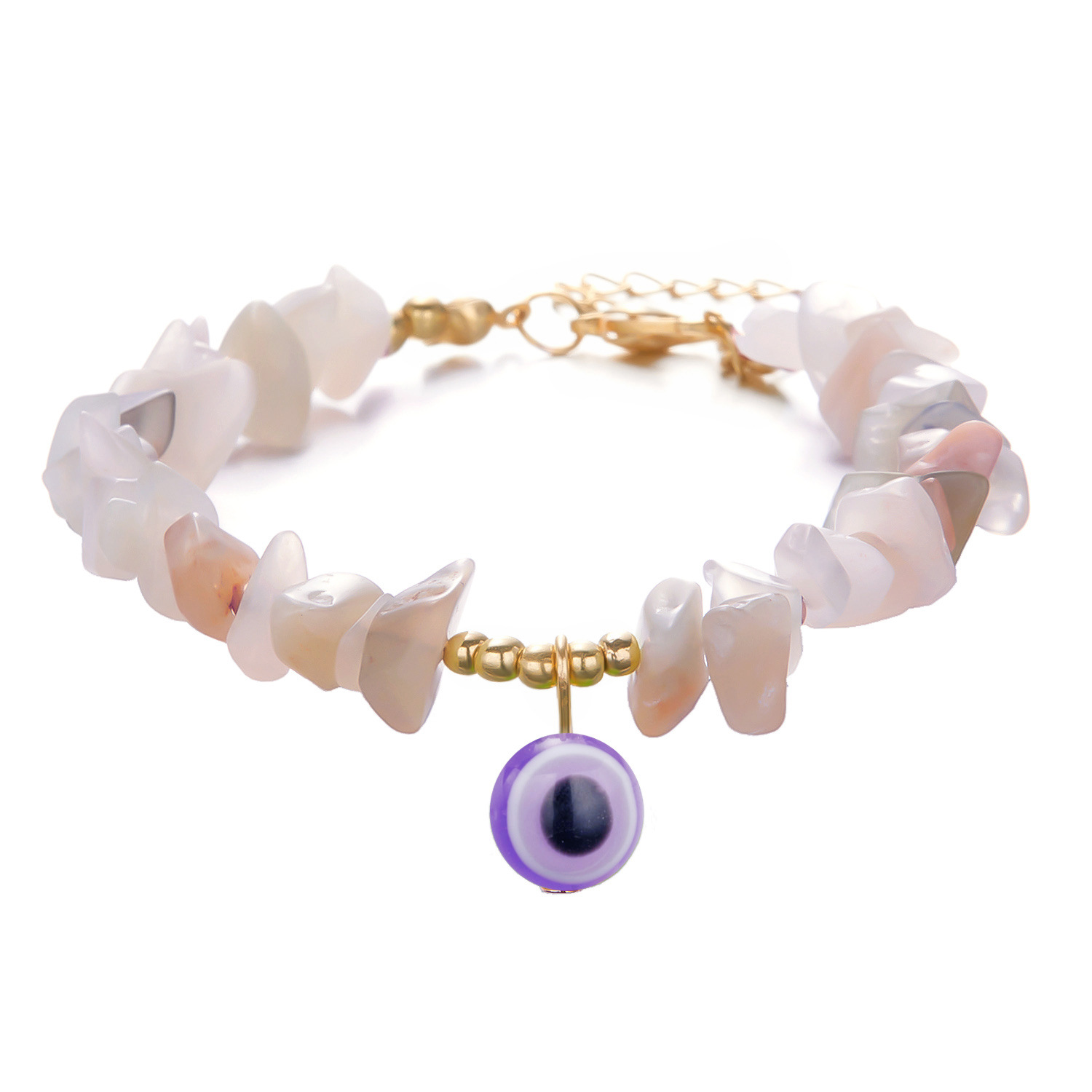 Fashion Eye Alloy Beaded natural stone Bracelets