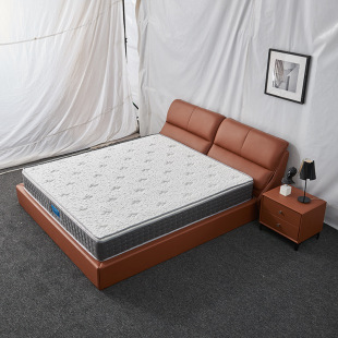 Simple Coconut Palm mattress factory direct Ice Silk Hotel Hotel household stainless steel round spring latex mattress wholesale