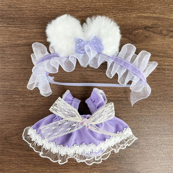 Rabbit -ear purple skirt