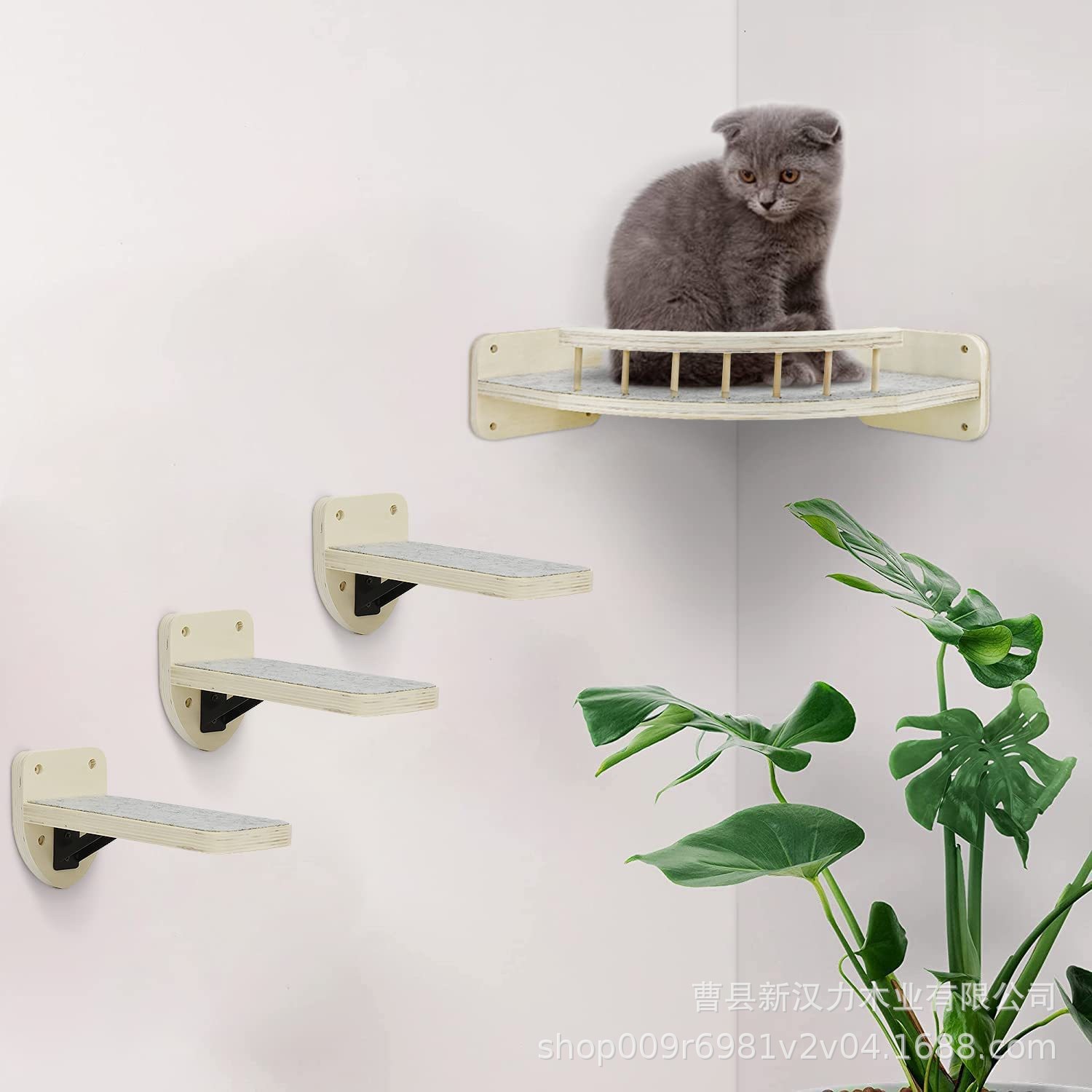 매달린 나무 고양이 등반 랙 거실 벽걸이 단단한 나무 고양이 등반 랙 고양이 계단 고양이 점프 테이블 장난감 고양이 둥지