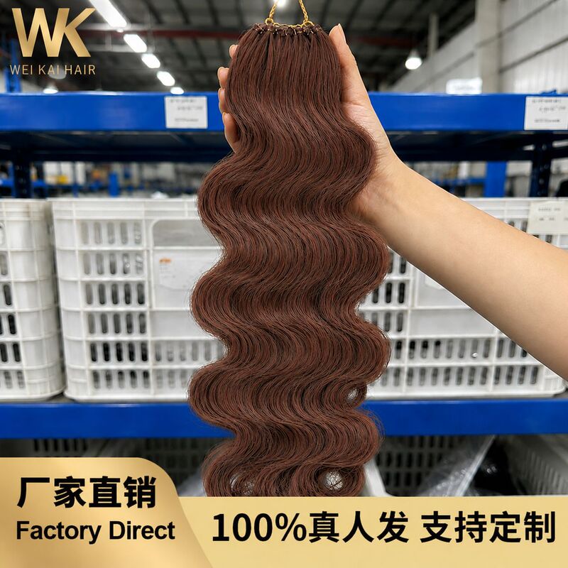 Feather Crochet Human Hair Body Wave Wig Real Hair Color Wig