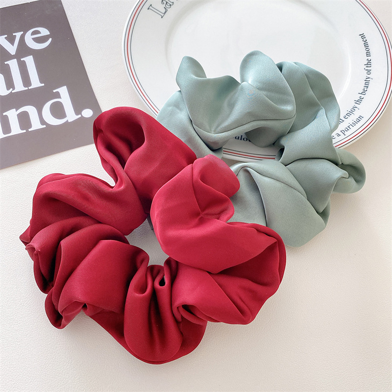 Scrunchie in raso per donna elegante elastico per acconciature_voghion.com