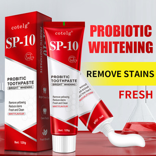 Cross-Border Sp10 Toothpaste Probiotics Stain Removal Oral Bacteria Power 120g English Version Export Export Spot