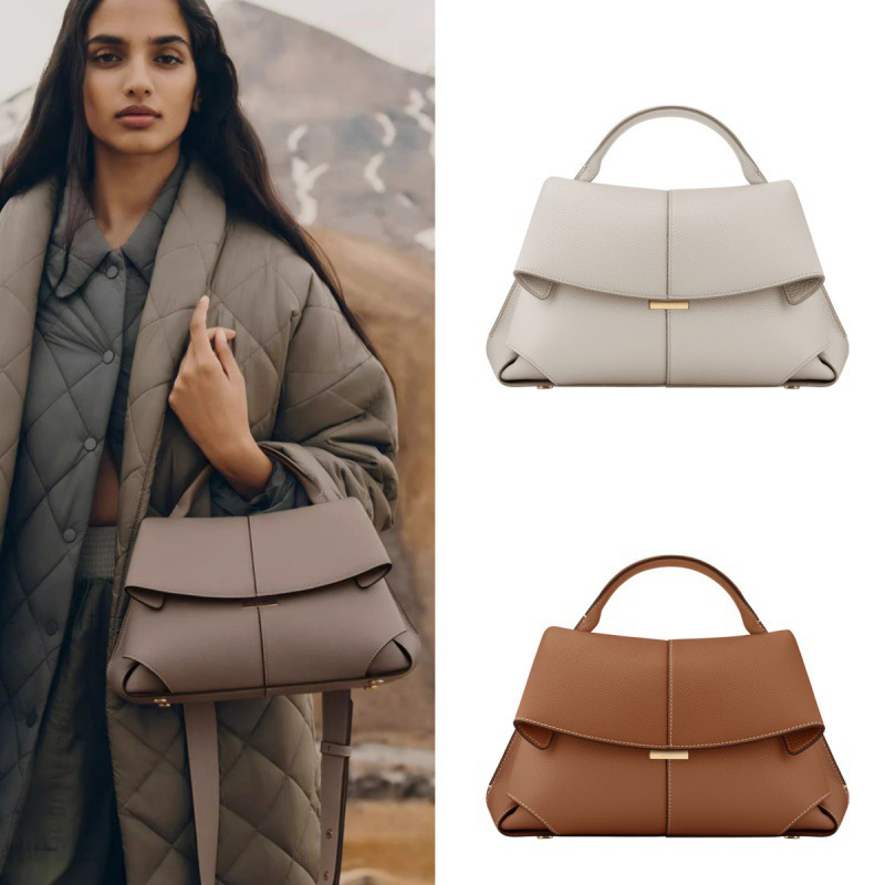 Polene 가방 여성 신작 Mokki 시리즈 가죽 주름 가방 싱글 숄더 핸드백 po 여성 가방 패션