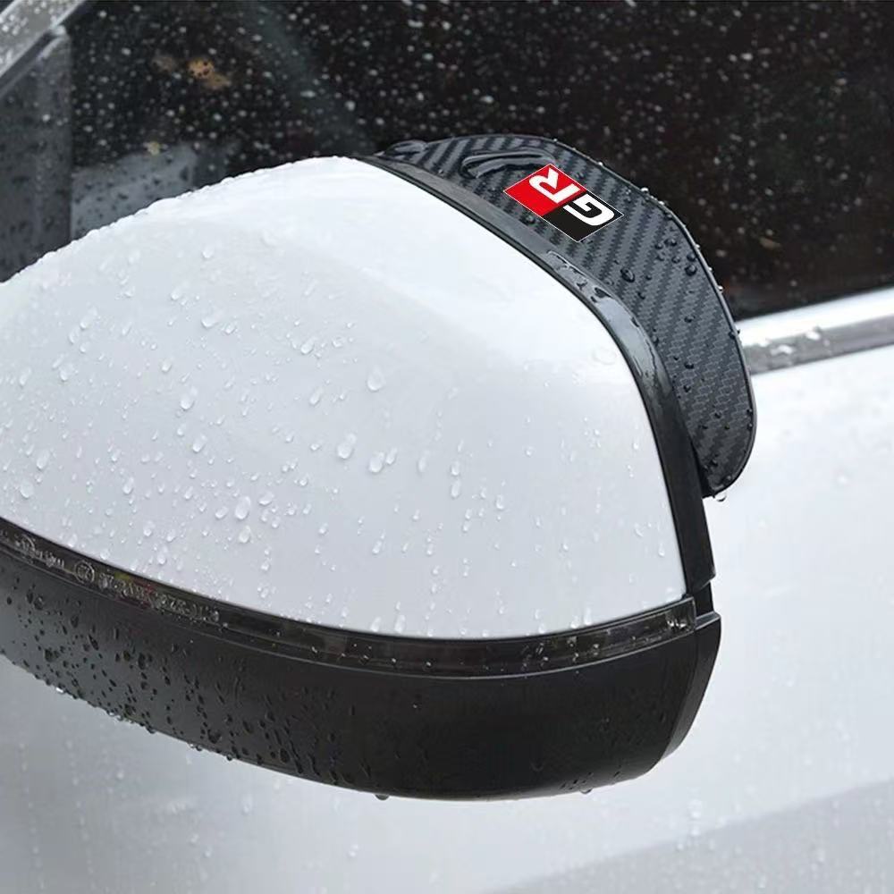 Customizable Cross-Border Car Rearview Mirror Rain Shield, Thickened Carbon Fiber Texture Rearview Mirror Rain Guard
