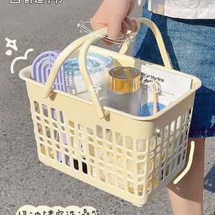 Student dormitory bath basket plastic small bath basket toiletries carrying basket bathroom sundries storage box