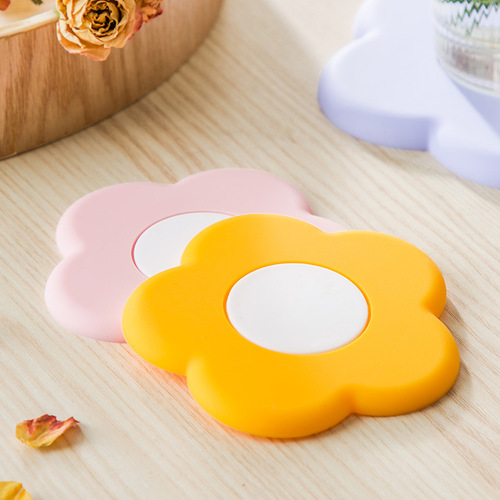 Creative desktop heat-insulating mat tea coaster cute flower pot mat bowl mat silicone mat dining table heat-resistant mat home dining mat