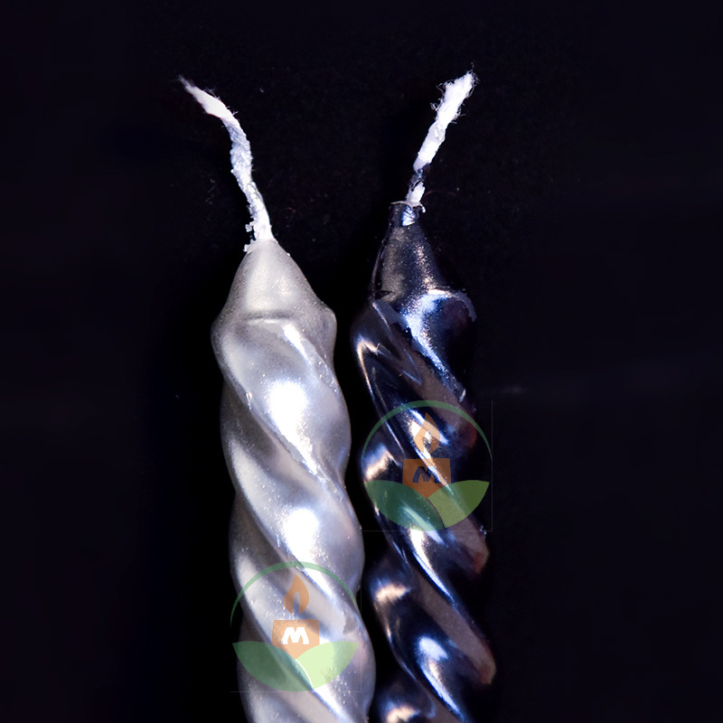 Color de estilo europeo galvanoplastia hilo largo varilla vela al por mayor sin humo boda cumpleaños cono varilla vela transfronteriza Amazon