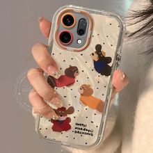 适用四只穿衣小狗opporeno14pro手机壳高颜值颜控OPPOreno14不撞