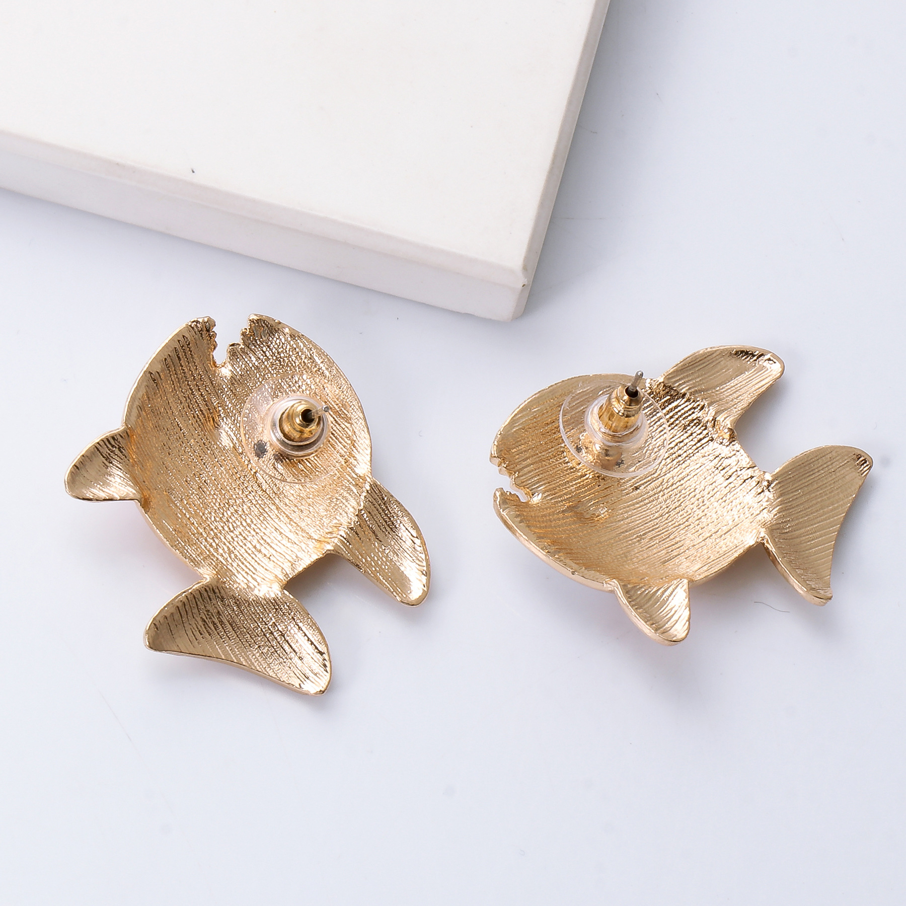 retro small fish epoxy earrings wholesale
