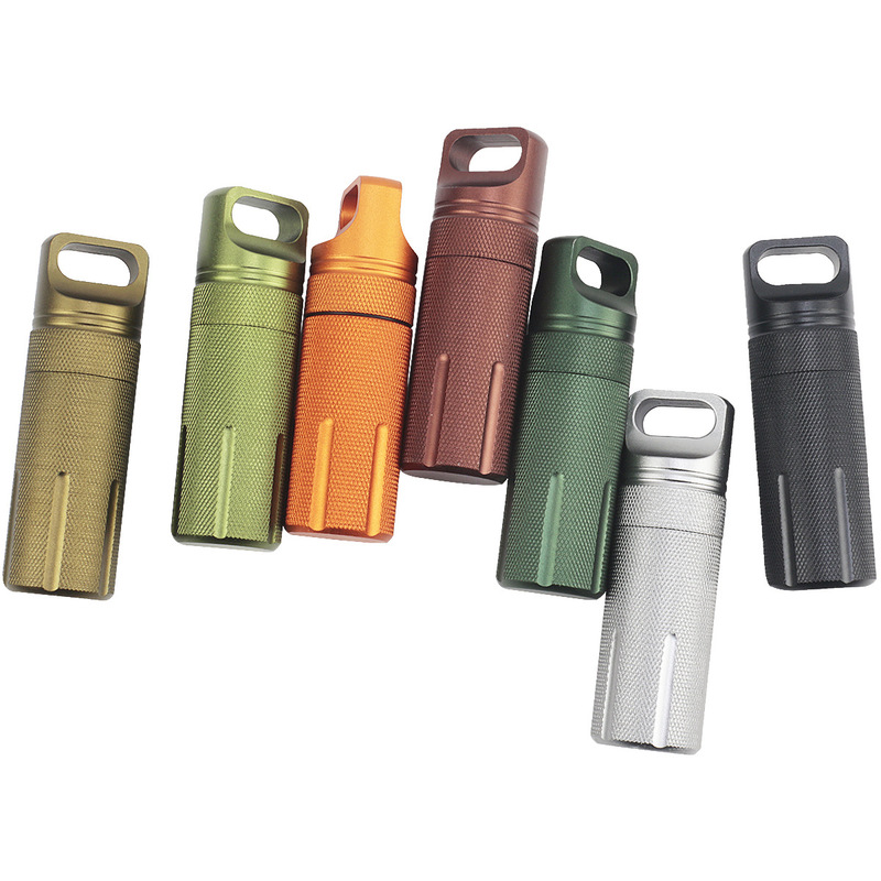 Aluminum Alloy Sealed Waterproof Tank Outdoor Survival Large Waterproof Warehouse Waterproof Storage Box Medicine Bottle Edc Waterproof Bottle