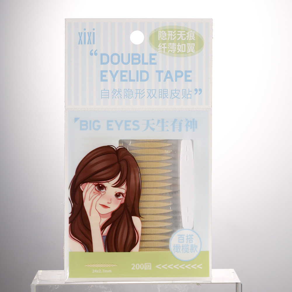 xixi Natural Invisible and Seamless Lace Double Eyelid Stickers, Olive-shaped puffy eye Self-Adhesive Invisible Beauty stickers for beginners undefined