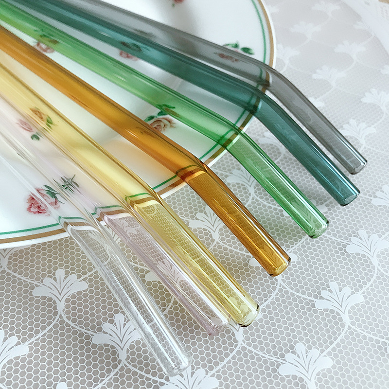 15g Weight Straw, stirring rod Kitchen and drinking utensils 1 Piece Quantity Daily Occasion Glass Material Solid Color Pattern Casual Style Casual Solid Color Glass Straw Stirring Rod 1 Piece 1