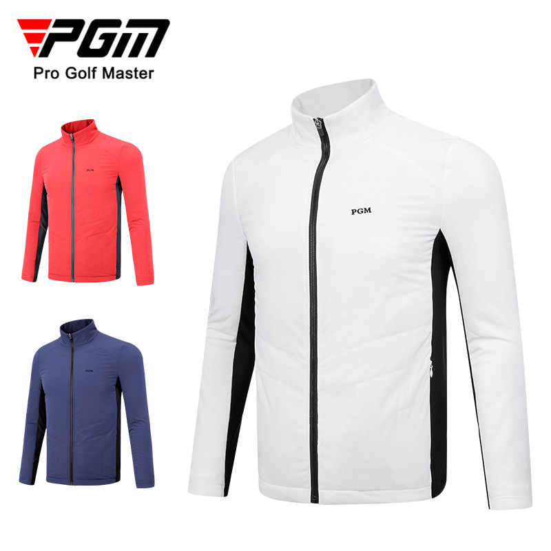 Áo khoác golf nam dài tay chần bông PGM mùa thu đông — Yf505-đỏ [chần bông], Yf505-trắng [chần bông], Yf505-màu Xanh nước biển [chần bông]